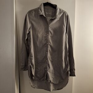 Gap 1969 Men's Gray Long Sleeve Button-Up Shirt